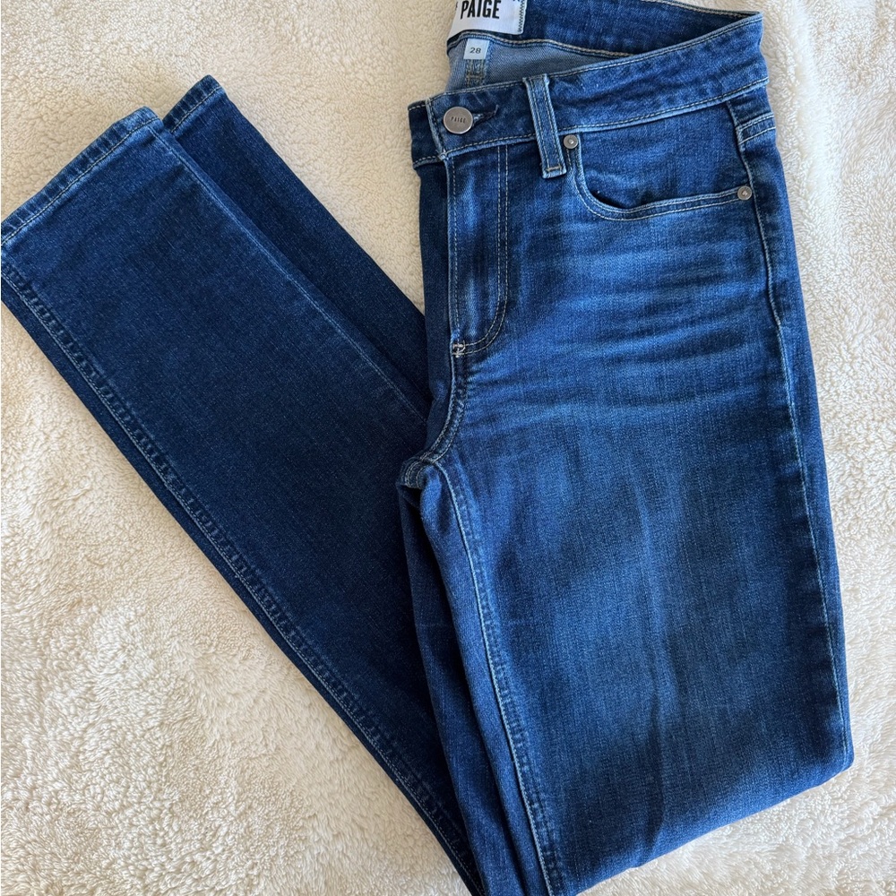 PAIGE Women's Dark Blue Skinny Jeans